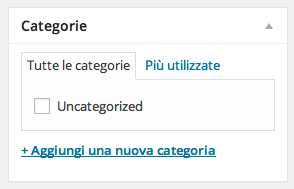 wp 3.8 aggiungi nuovo articolo categorie