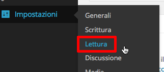 voce di menu lettura