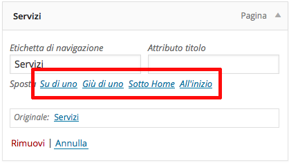 wp 3.8 ordinamnento voci di menu