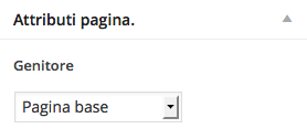 wp 3.8 pagina opzioni genitore