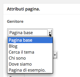 wp 3.8 pagina scelta genitore